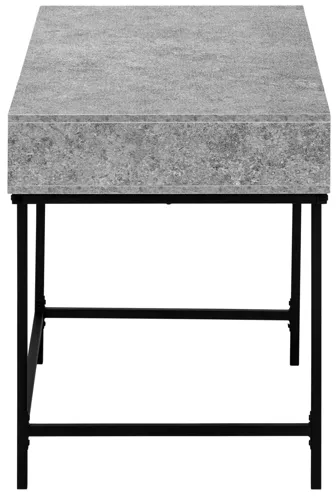 Grey Stone-Look Computer Desk