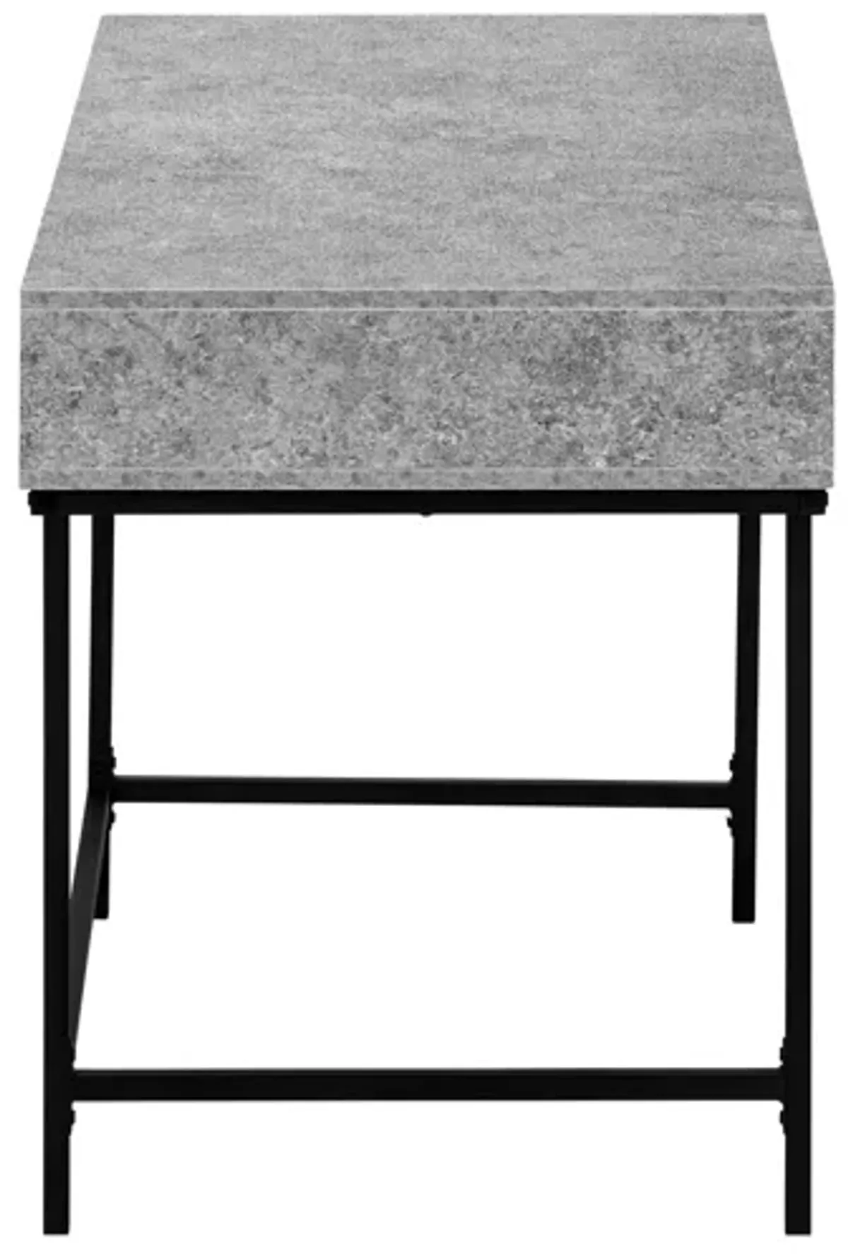 Grey Stone-Look Computer Desk