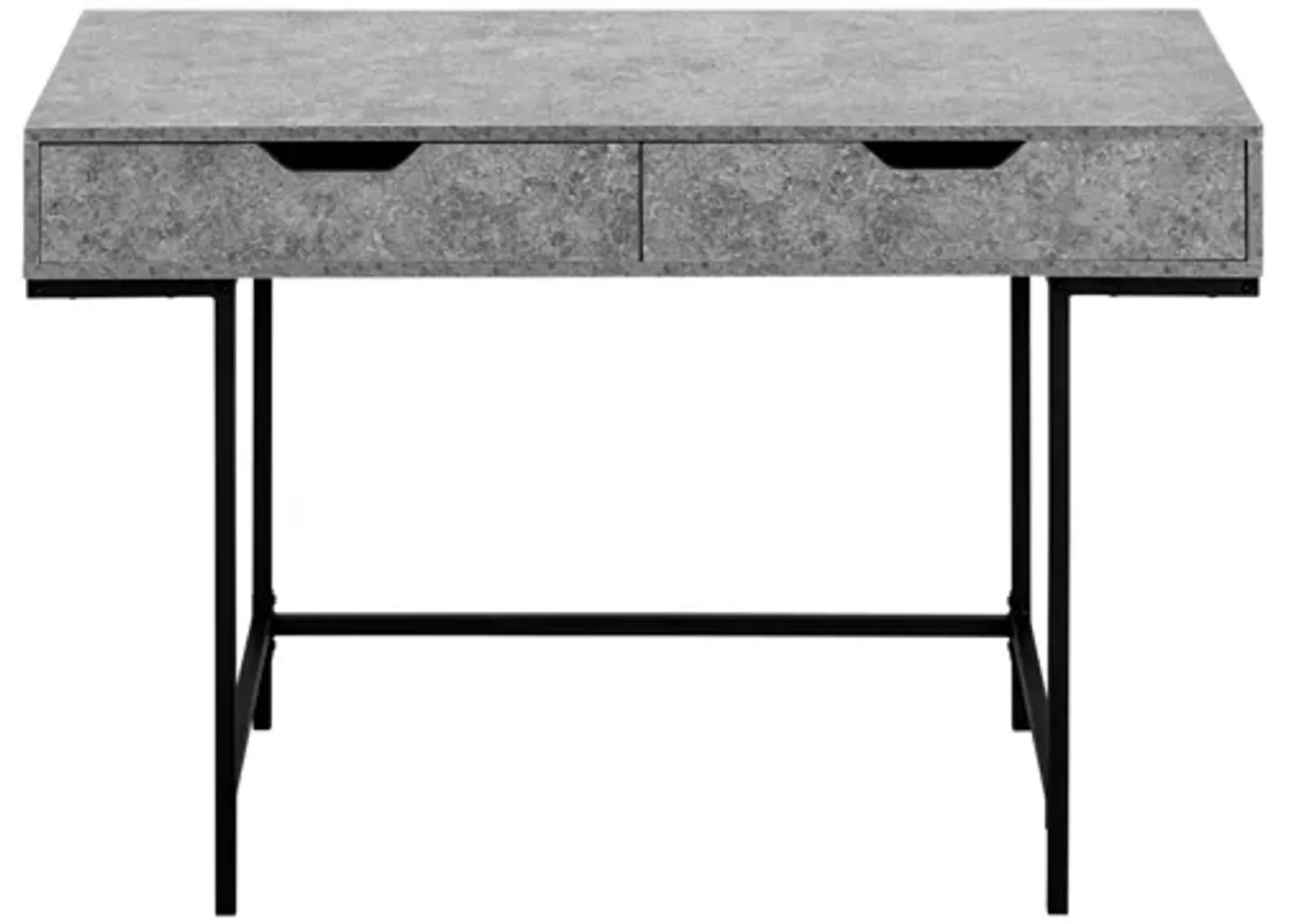 Grey Stone-Look Computer Desk