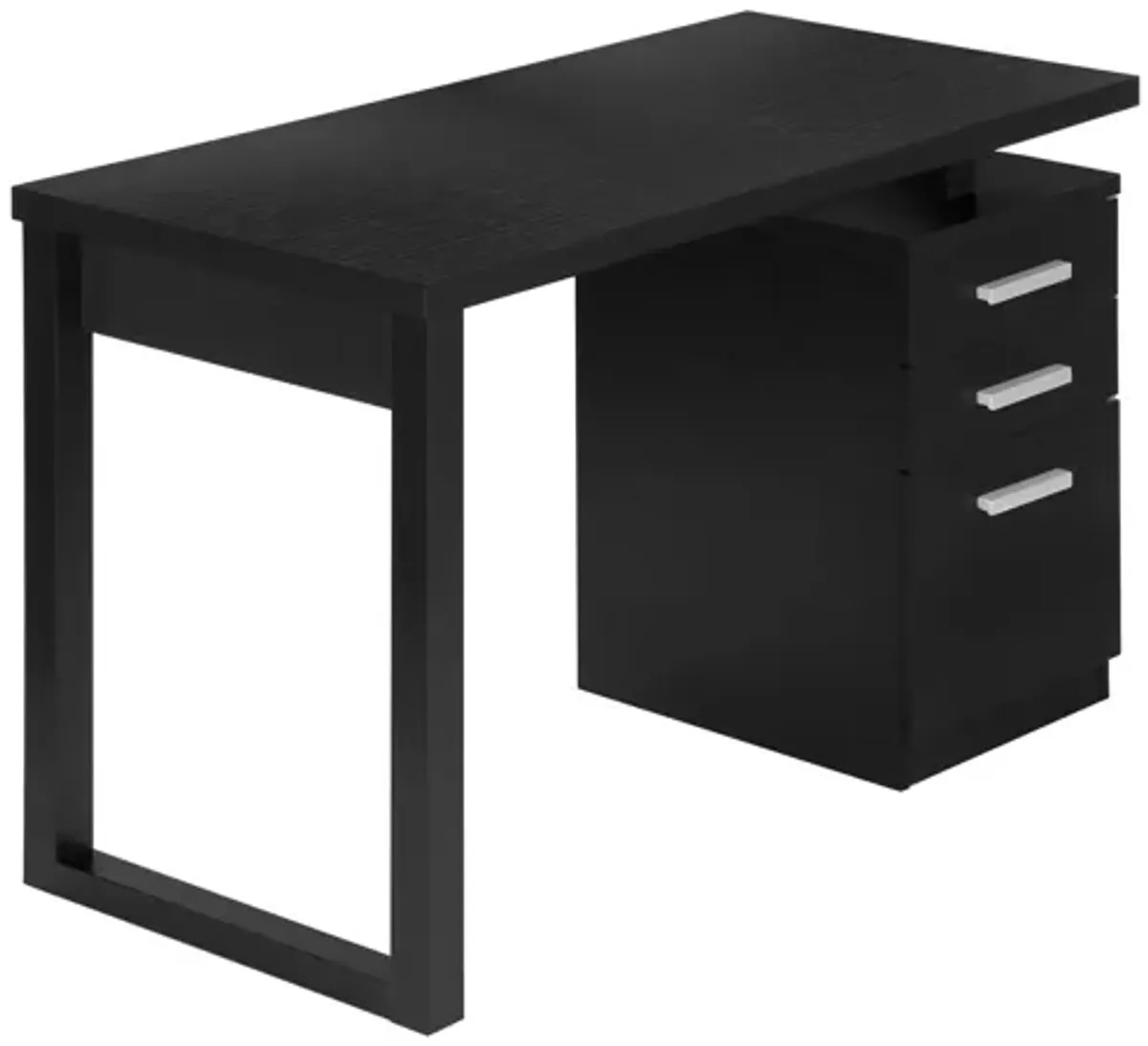 Black Computer Desk with Storage Drawers