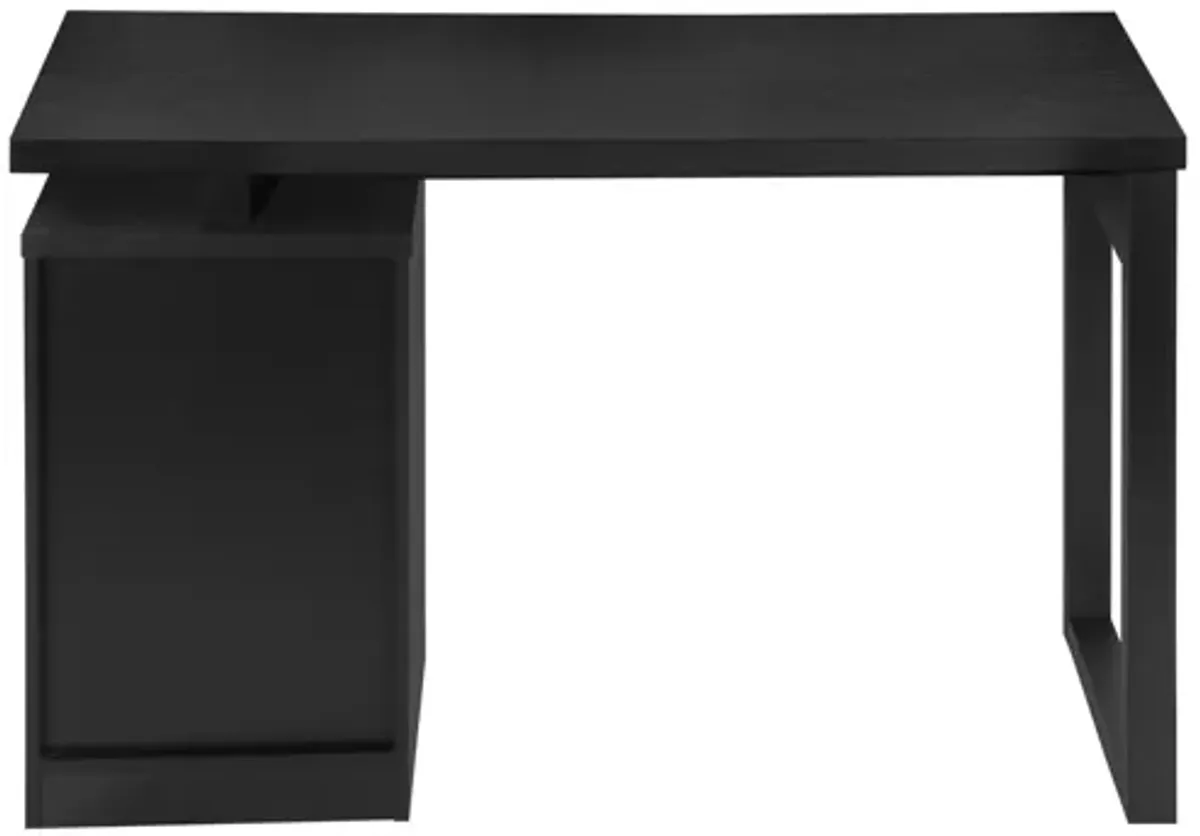 Black Computer Desk with Storage Drawers