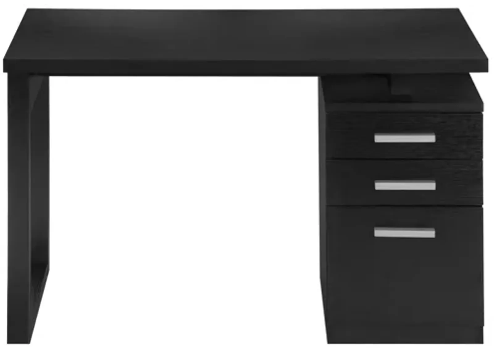 Black Computer Desk with Storage Drawers