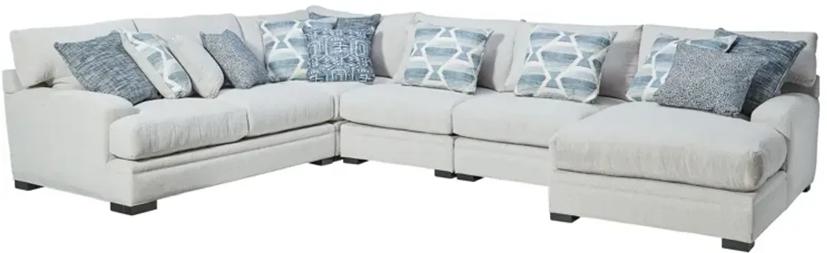 Bulova Indigo 5-Piece Sectional with Right Arm Facing Chaise