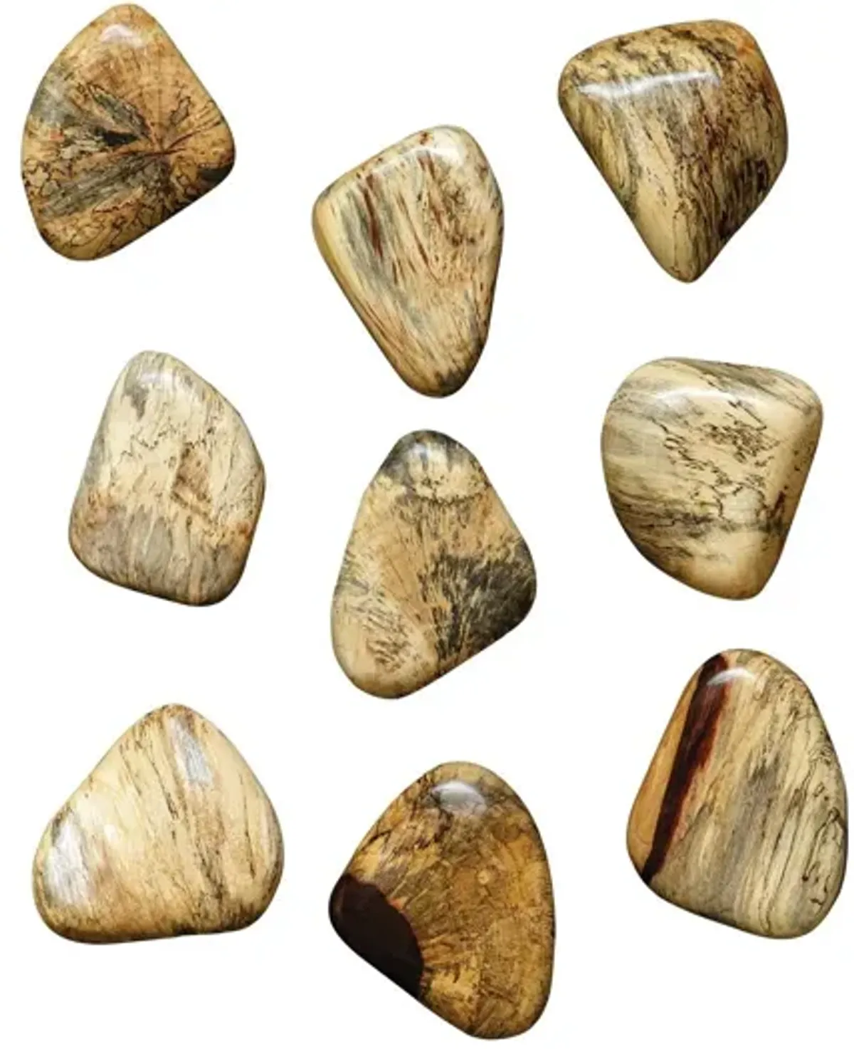 Pebbles Blonde Wood Wall Décor, Set of 9