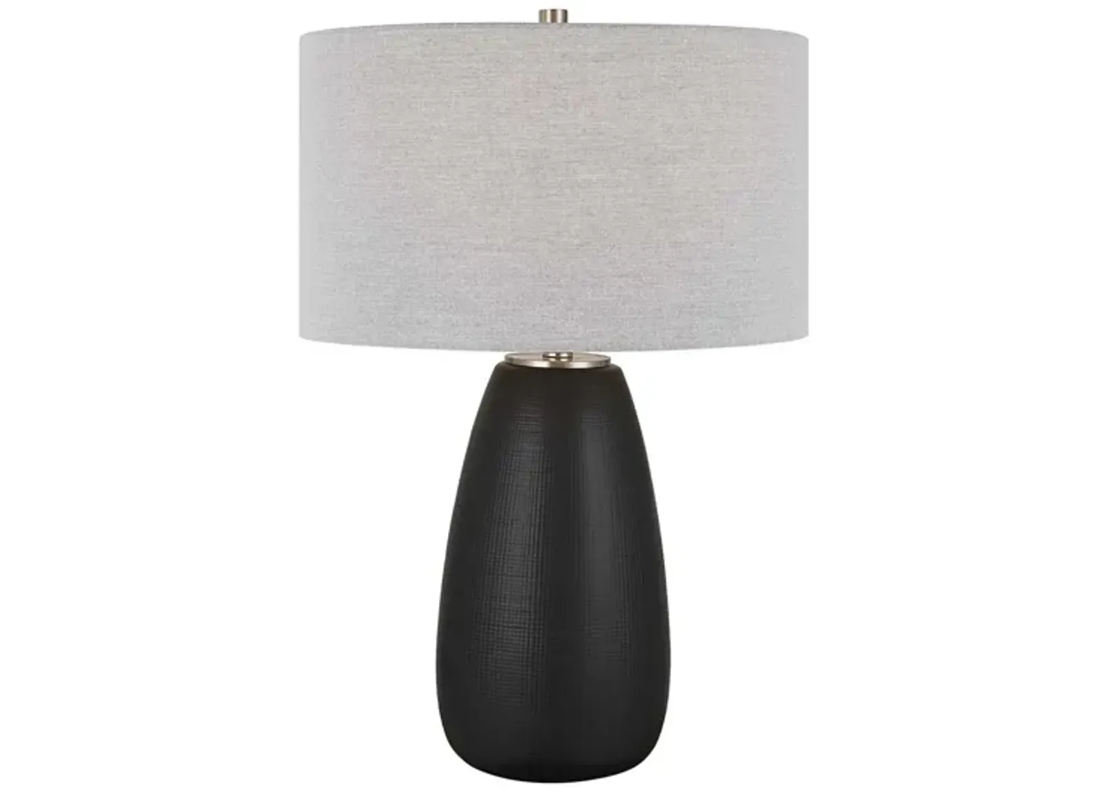 Twilight Satin Black Table Lamp