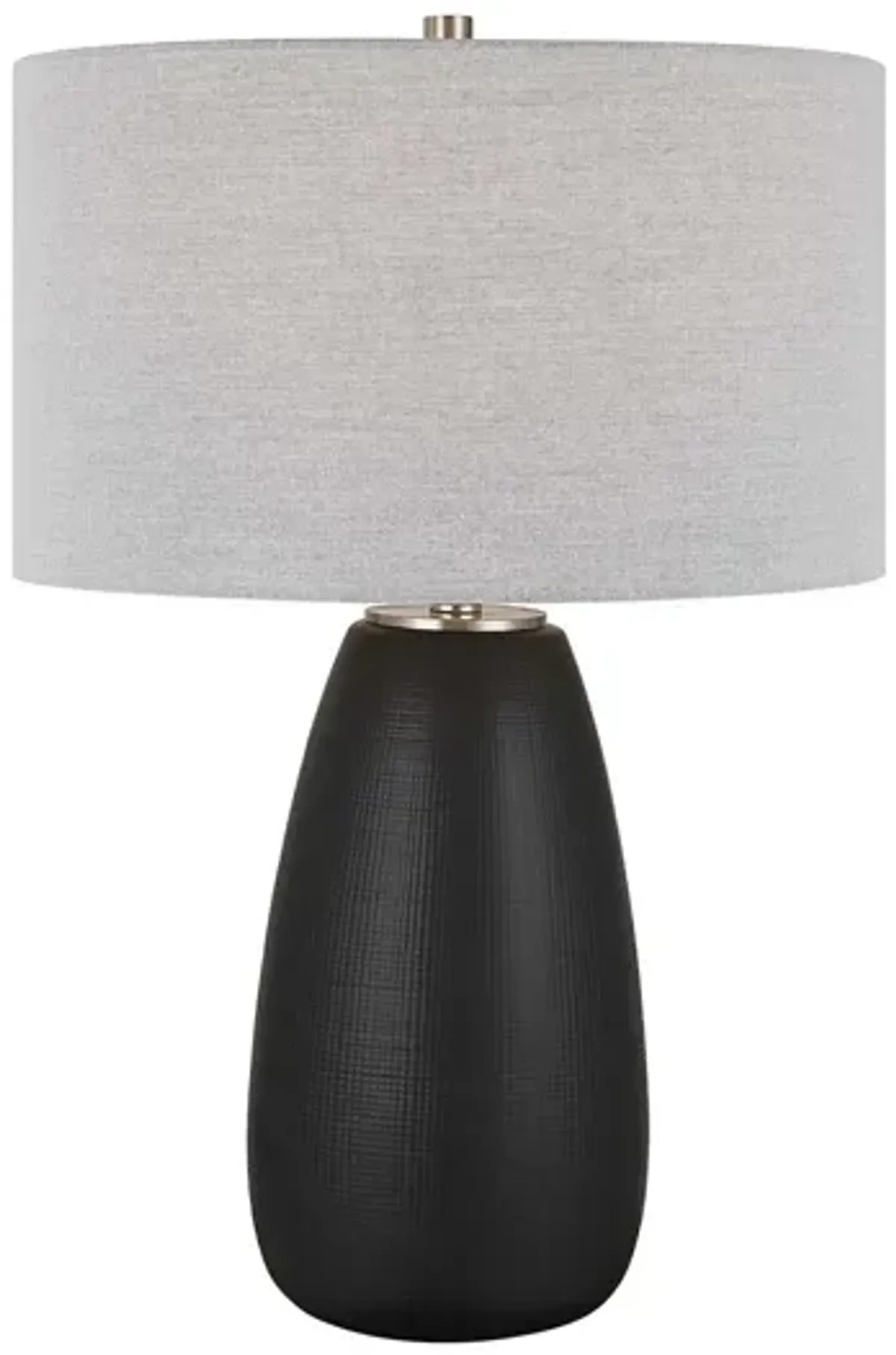 Twilight Satin Black Table Lamp