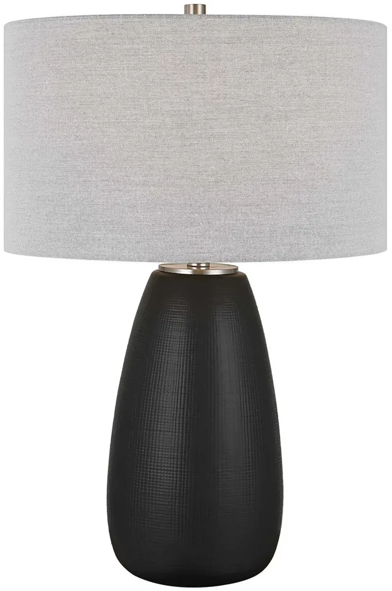 Twilight Satin Black Table Lamp