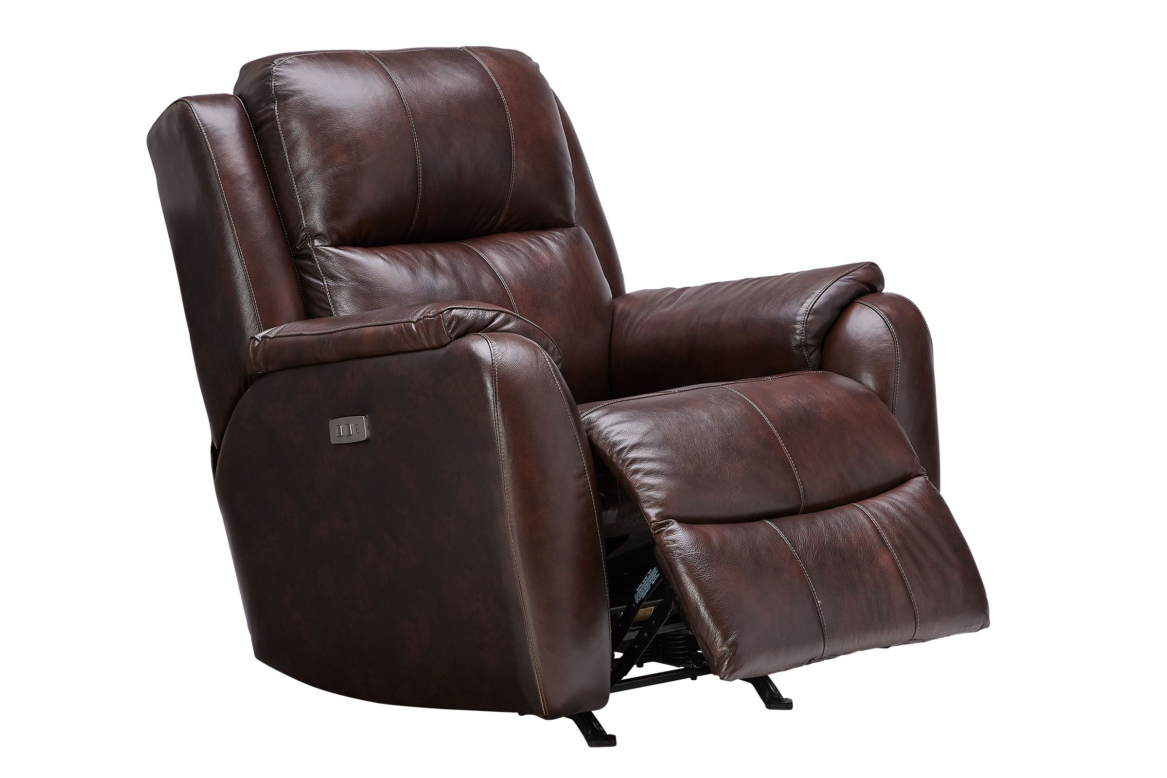 Apollo Chocolate Dual Power Leather Recliner by Southern Motion