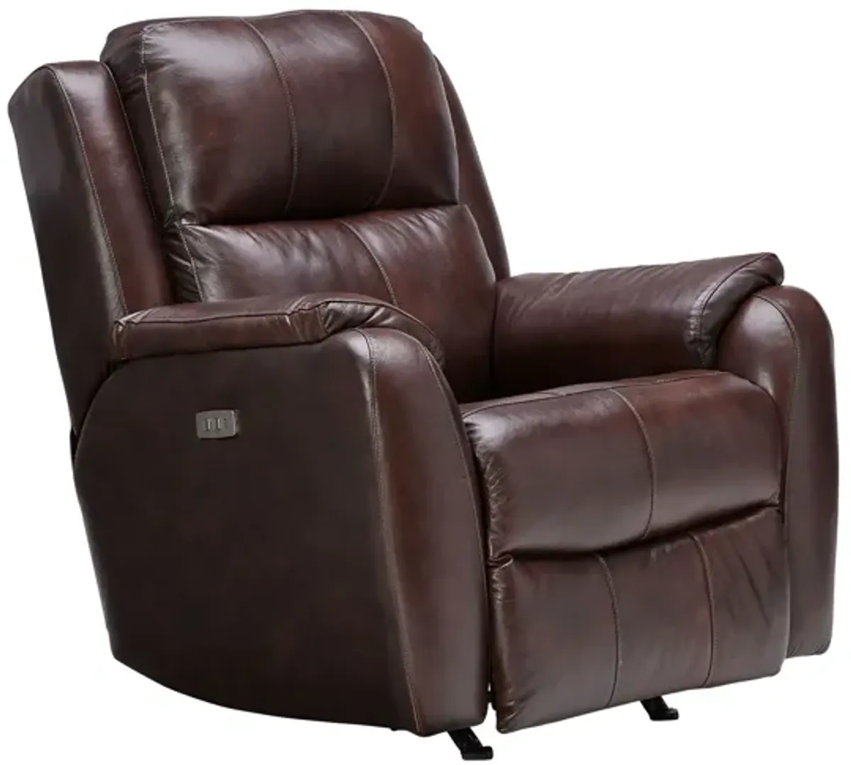 Zeus Chocolate Dual Power Leather Recliner by Southern Motion