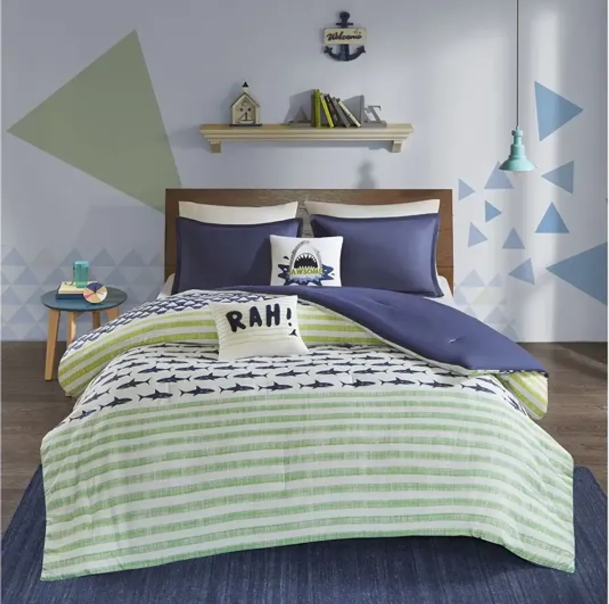 Finn Shark 5-Piece Full Comforter Set