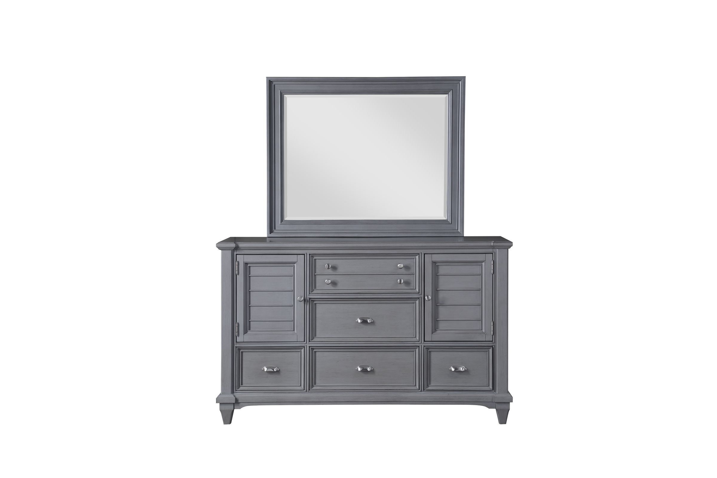 Bay Harbor Grey Dresser + Mirror