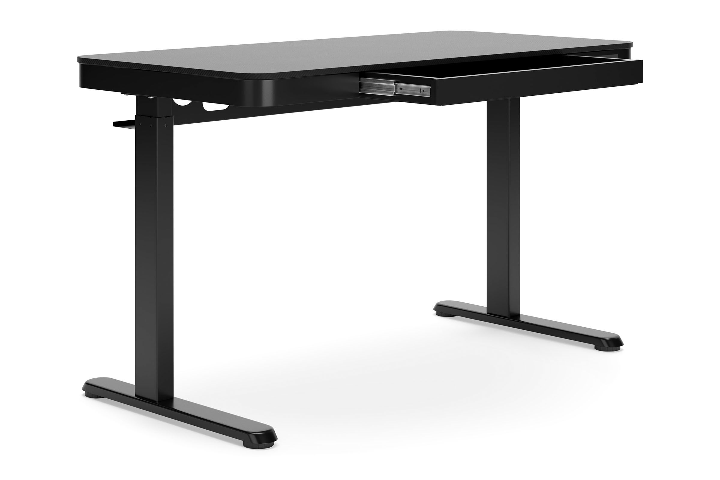 Black Lynxtyn Adjustable Height Desk By Millennium