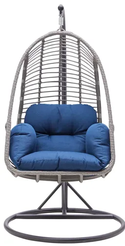 Hanging Basket Navy Patio Egg Chair