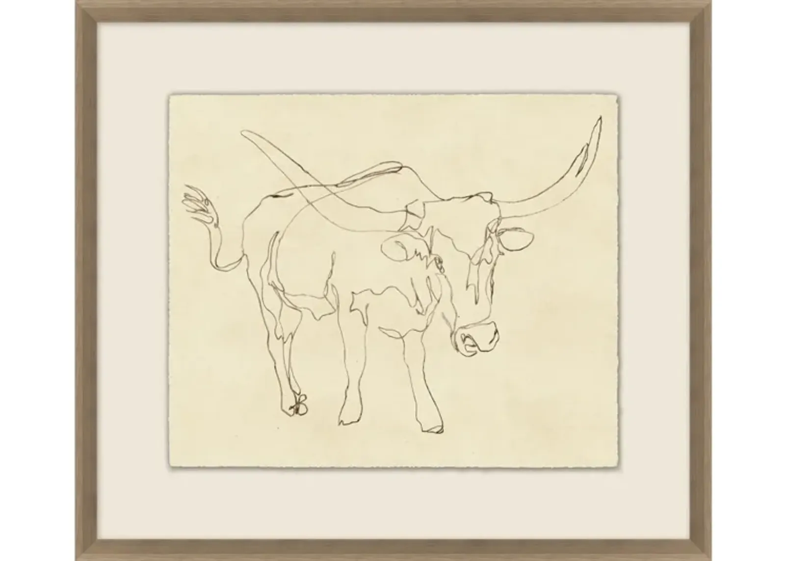 Longhorn Sketch 3 - Giclee Print 25x22"