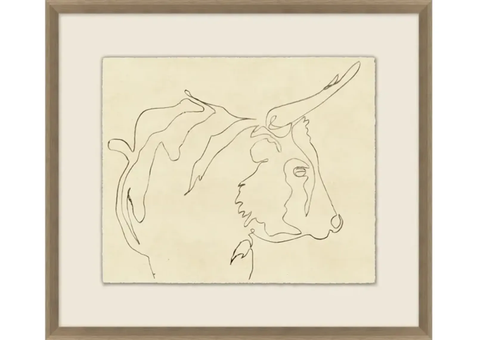 Longhorn Sketch 2 - Giclee Print 25x22"