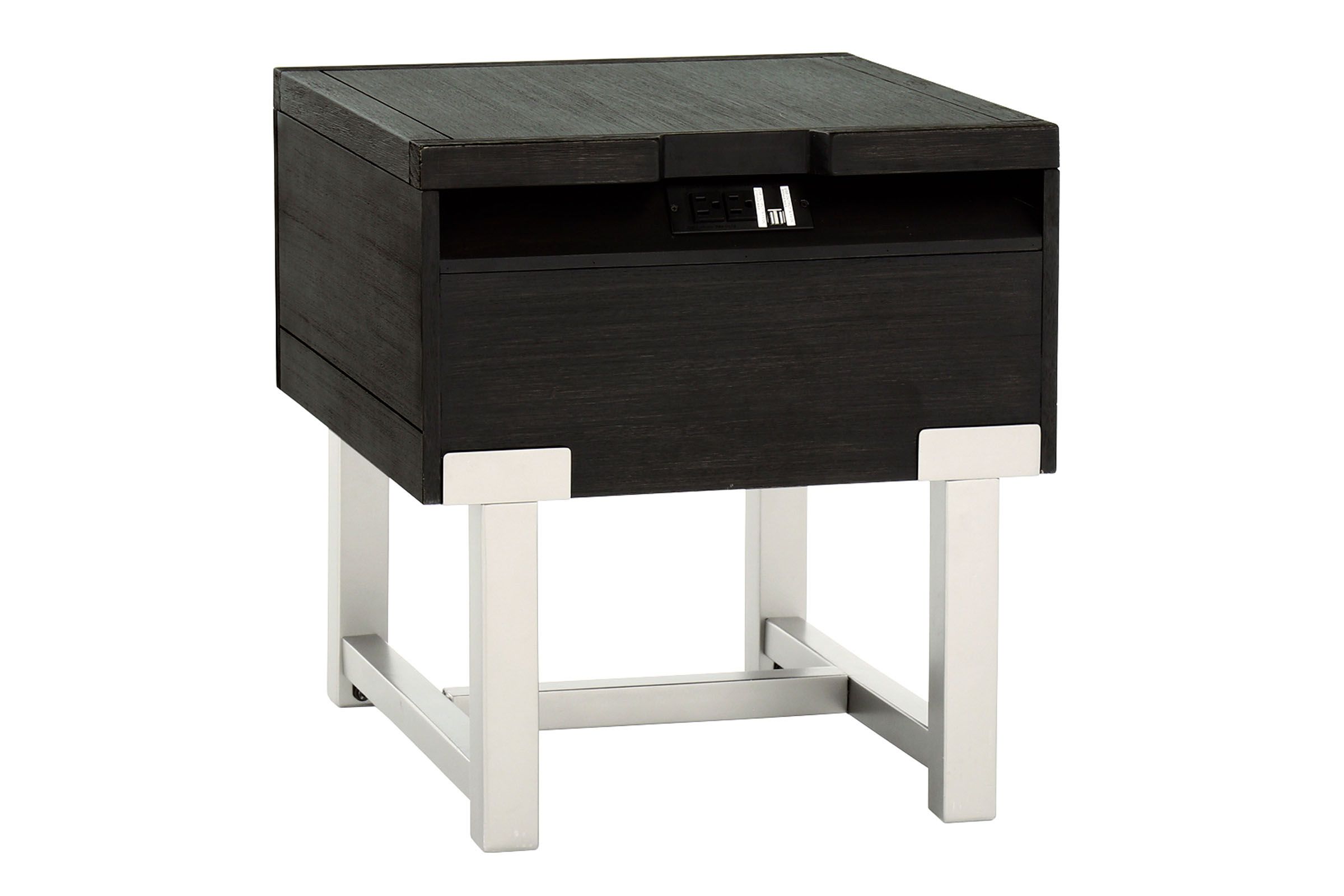 Chisago End Table with USB Ports & Outlets by Millennium