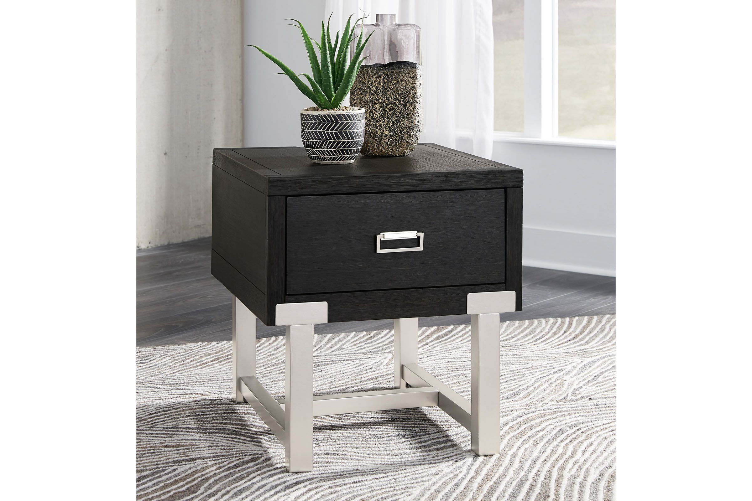 Chisago End Table with USB Ports & Outlets by Millennium