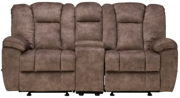 Boyne Coffee Reclining Glider Loveseat