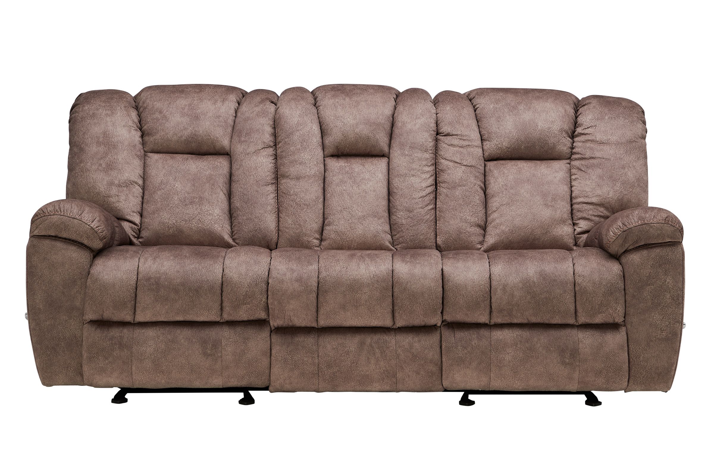 Boyne Coffee Reclining Glider Sofa with Drop Down Table