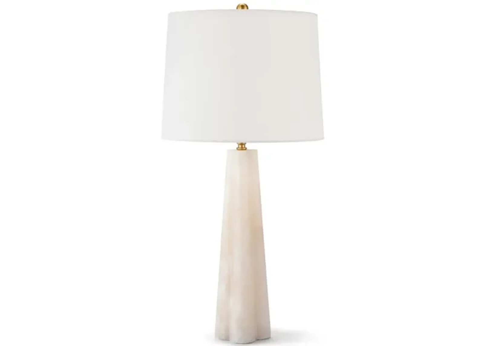 Quatrefoil Small Alabaster Table Lamp by Regina Andrew