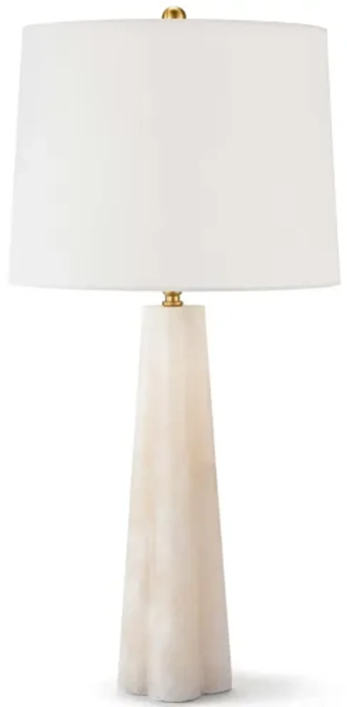 Quatrefoil Small Alabaster Table Lamp by Regina Andrew