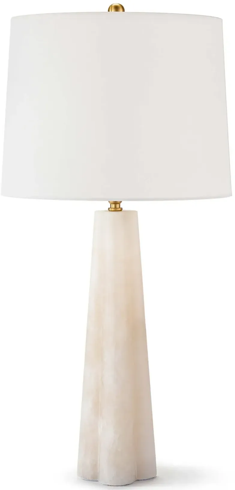 Quatrefoil Small Alabaster Table Lamp by Regina Andrew