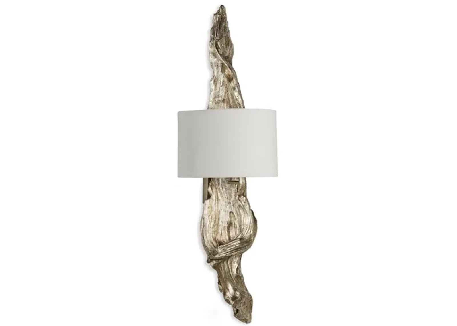 Driftwood Ambered Silver Leaf Sconce by Regina Andrew