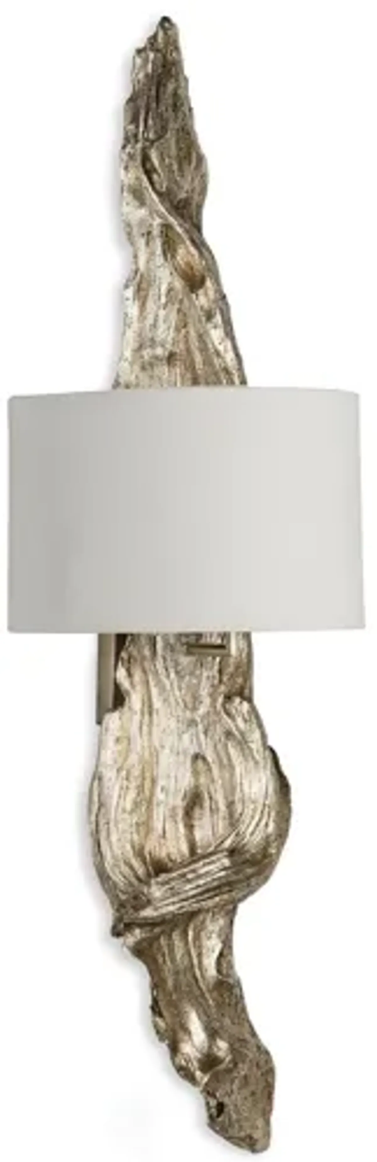 Driftwood Ambered Silver Leaf Sconce by Regina Andrew