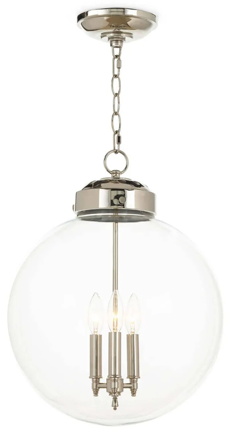 Globe Polished Nickel Pendant by Regina Andrew