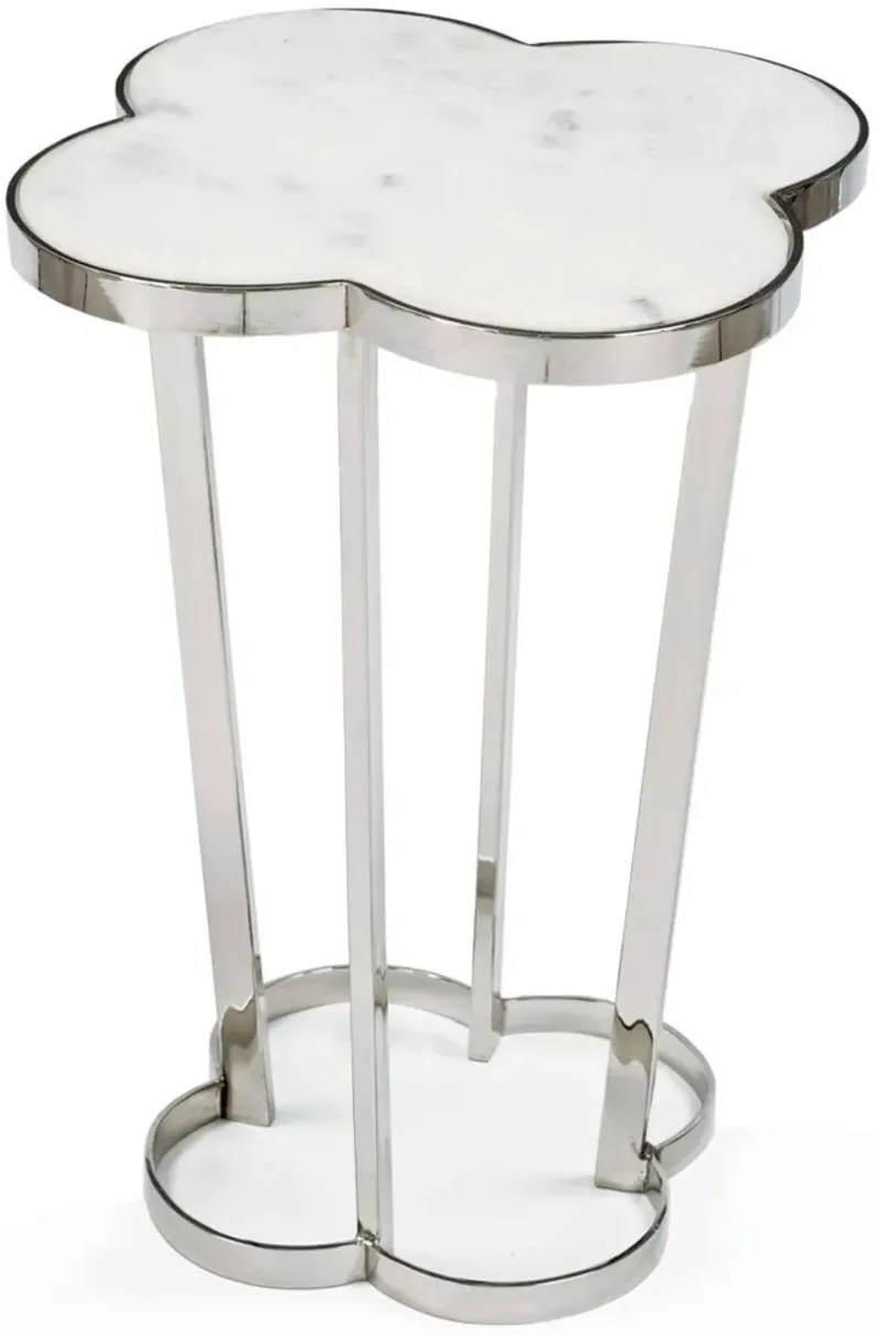 Polished Nickel Clover Table by Regina Andrew