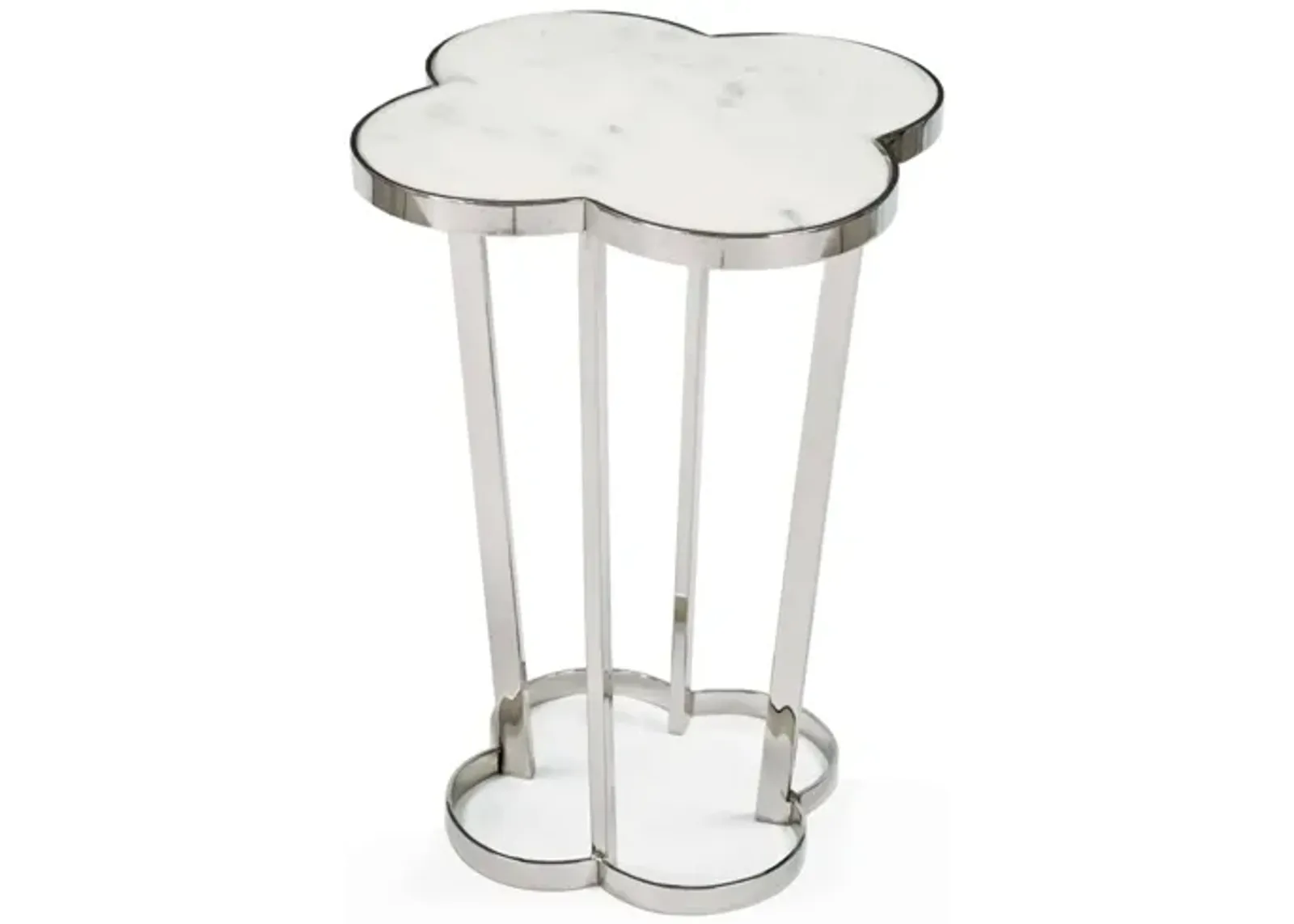 Polished Nickel Clover Table by Regina Andrew