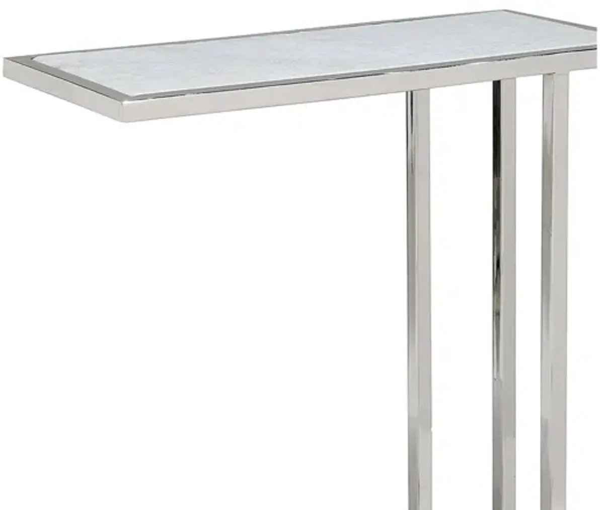 Echelon Polished Nickel Sofa Hugger Table by Regina Andrew