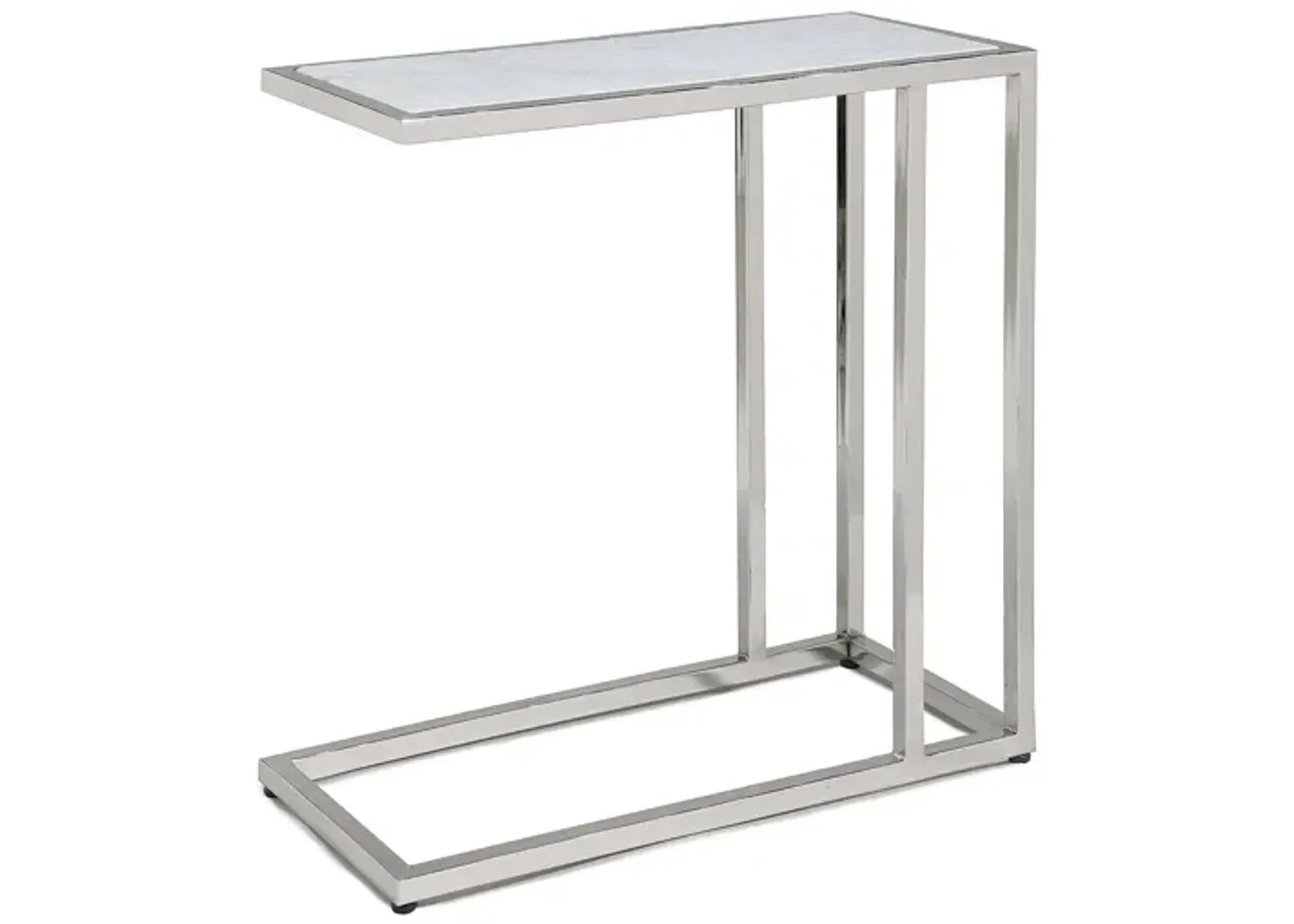 Echelon Polished Nickel Sofa Hugger Table by Regina Andrew