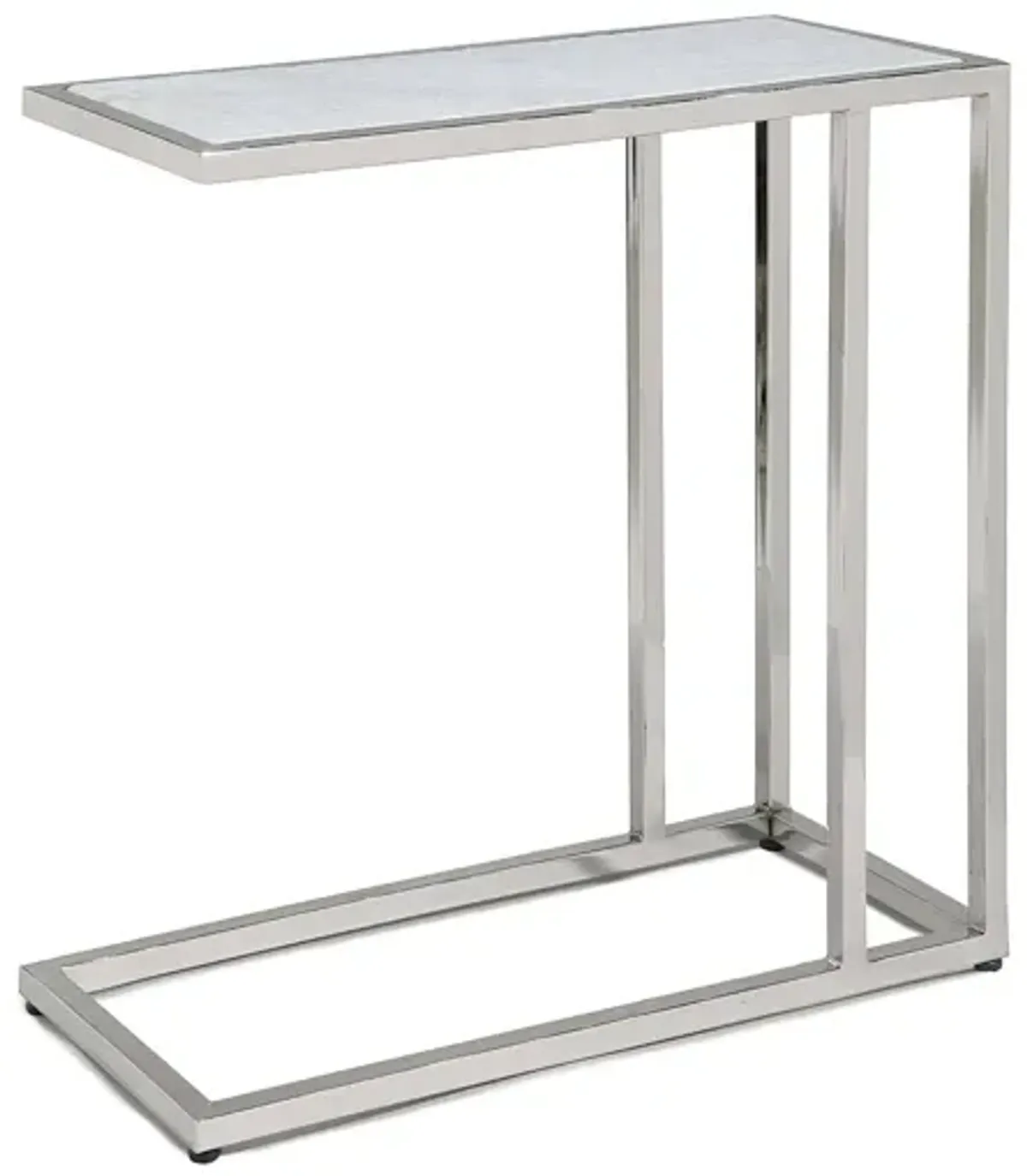 Echelon Polished Nickel Sofa Hugger Table by Regina Andrew