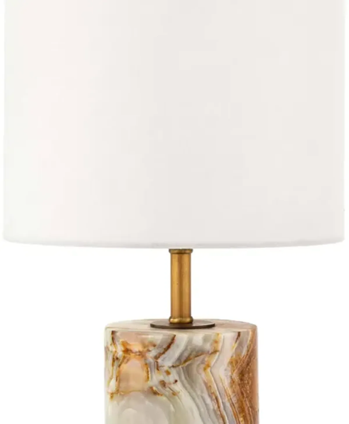 Jade and Brass Mini Cylinder Lamp by Regina Andrew