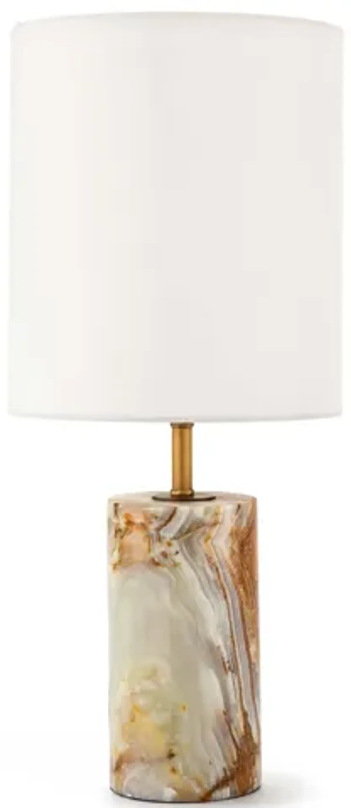 Jade and Brass Mini Cylinder Lamp by Regina Andrew