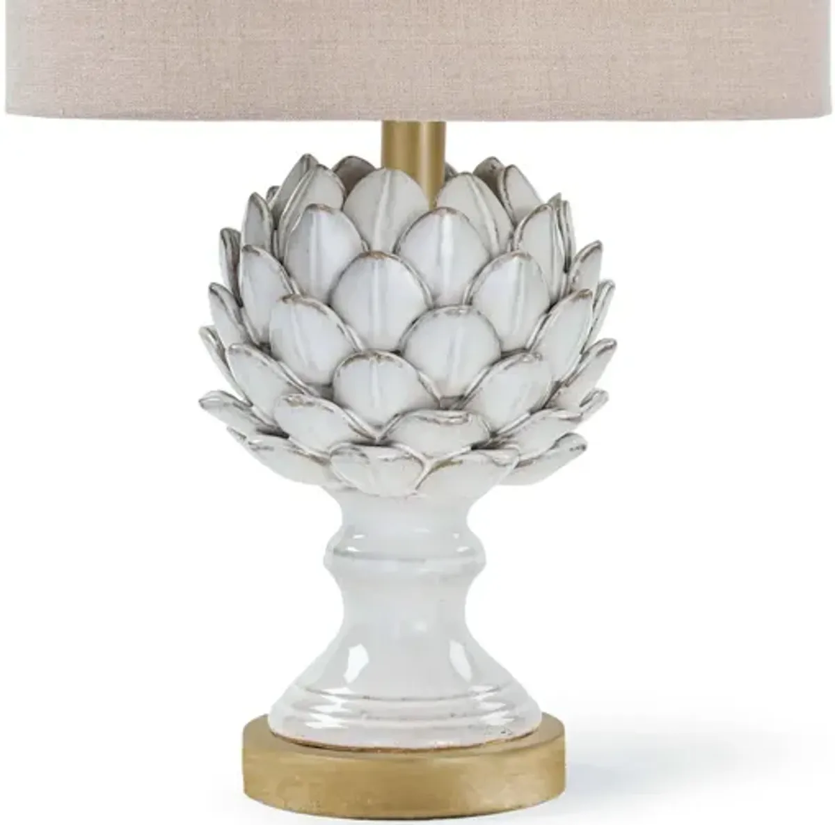 Leafy Artichoke Ceramic Table Lamp by Regina Andrew