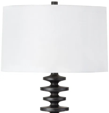 Fishbone Ebony Buffet Table Lamp by Regina Andrew