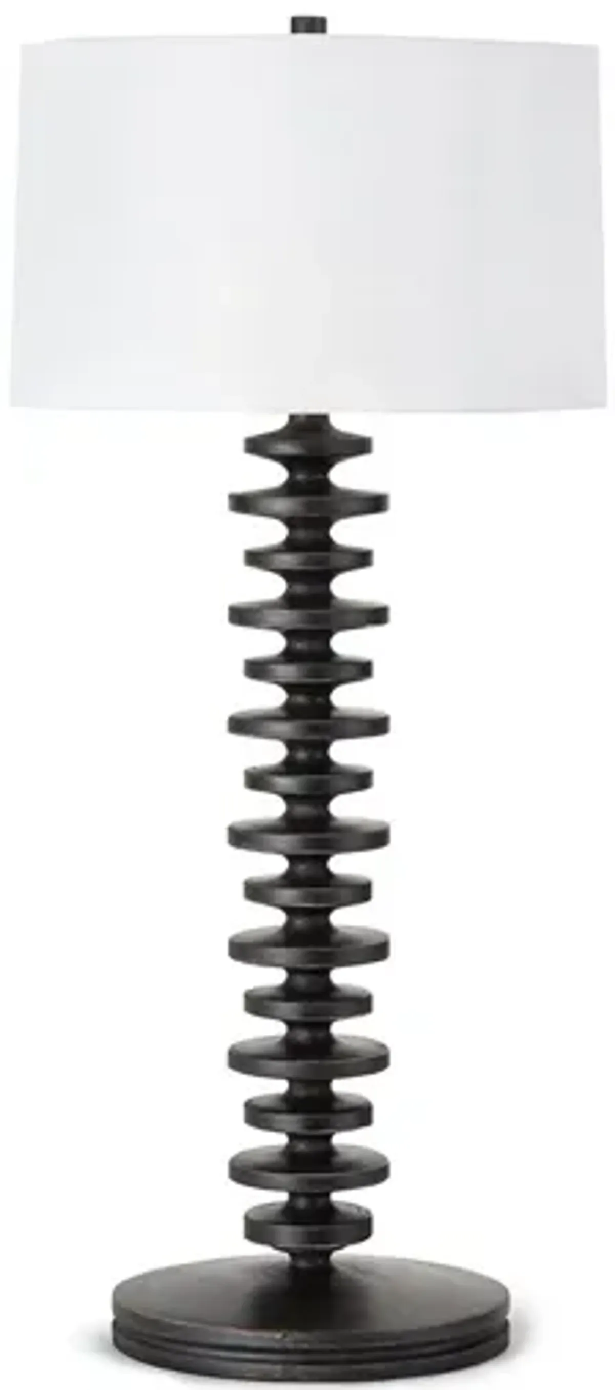 Fishbone Ebony Buffet Table Lamp by Regina Andrew