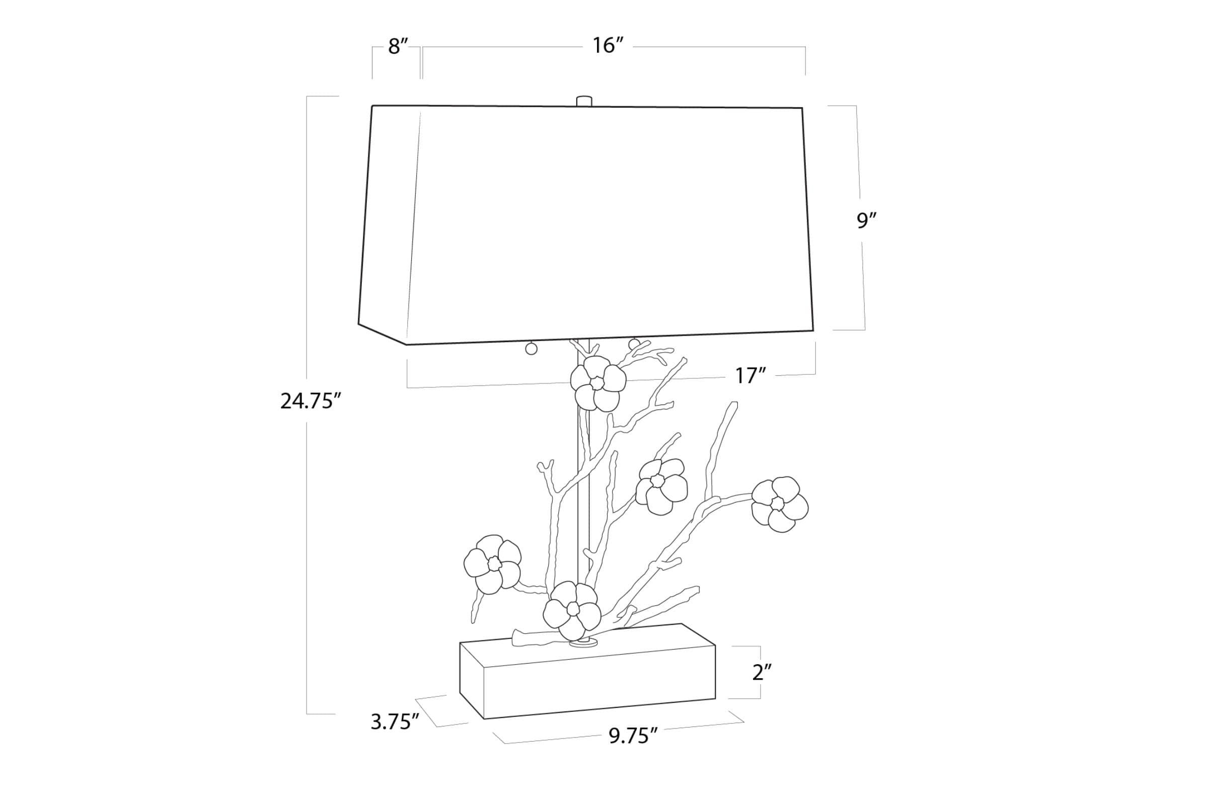 Cherise Gold Horizontal Table Lamp by Regina Andrew
