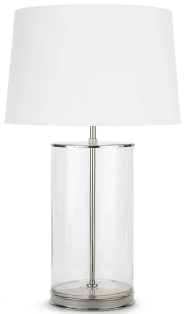 Magelian Polished Nickel Glass Table Lamp by Regina Andrew