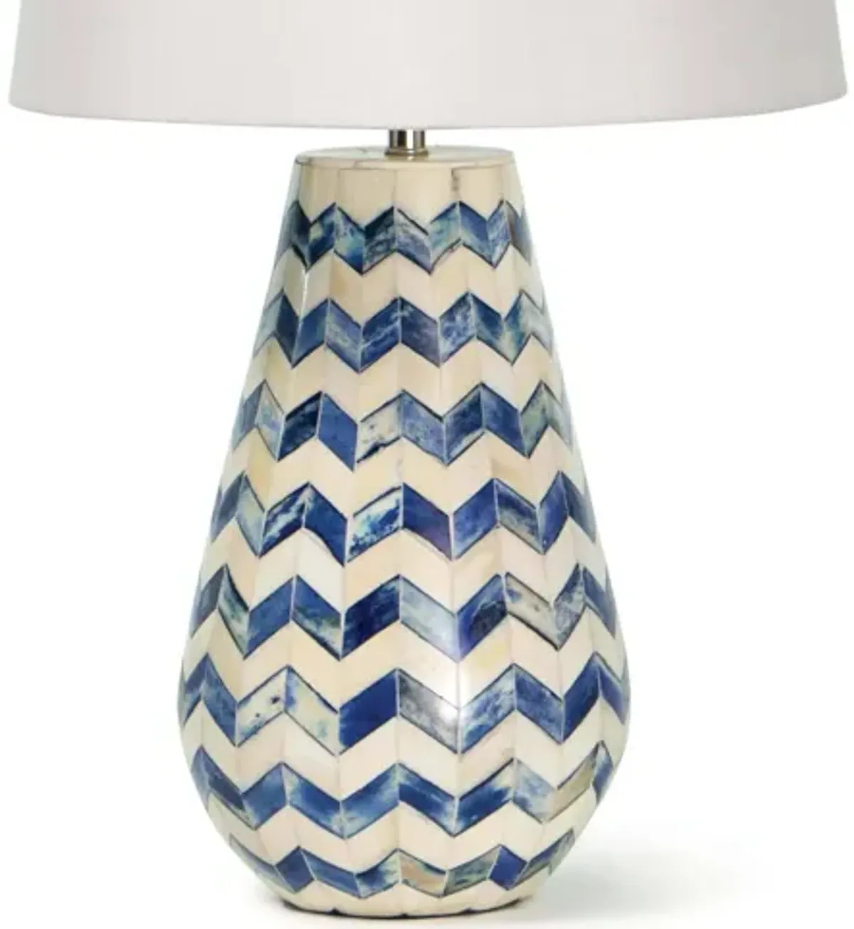 Coastal Living Cassia Blue Chevron Table Lamp by Regina Andrew