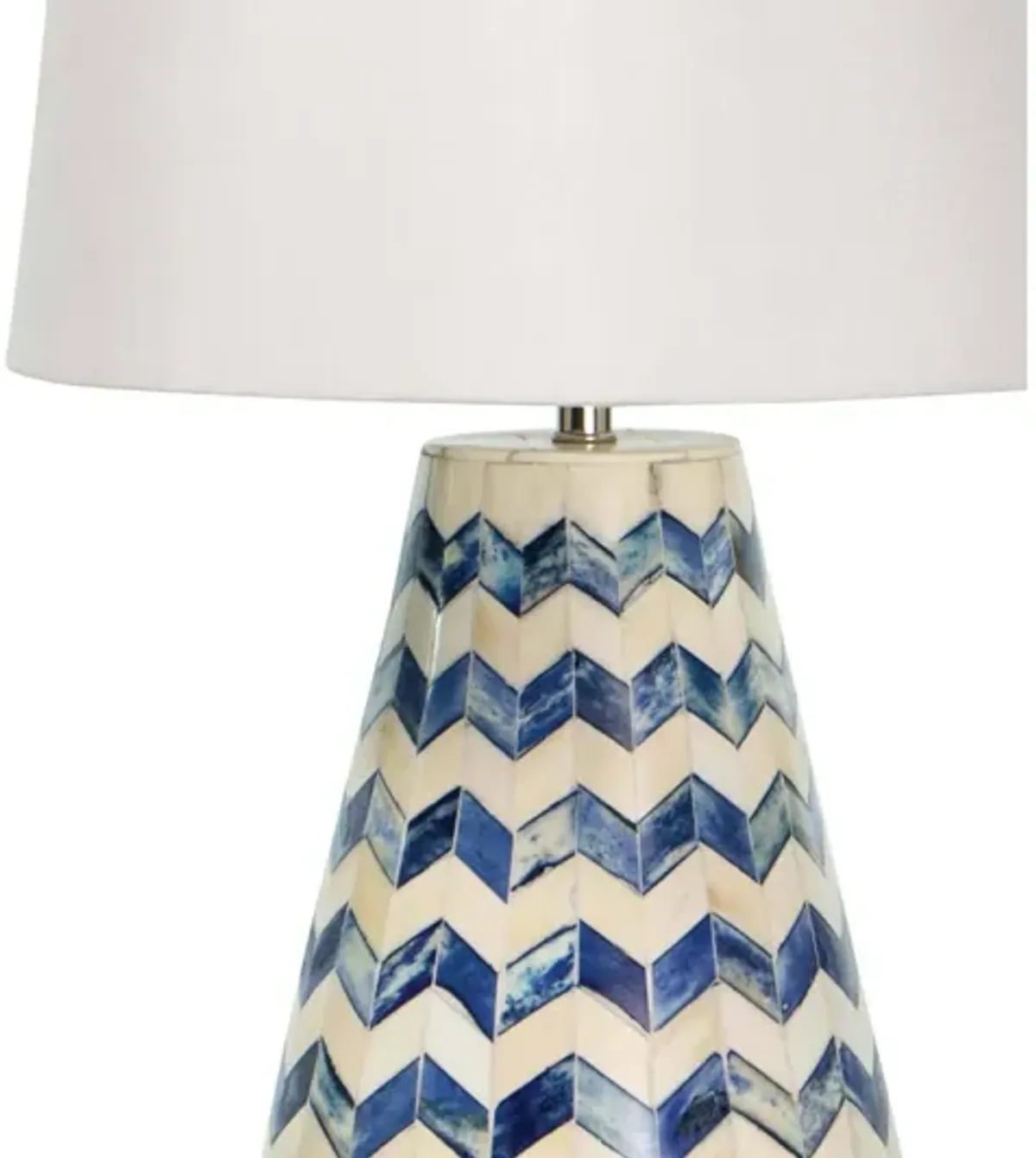 Coastal Living Cassia Blue Chevron Table Lamp by Regina Andrew