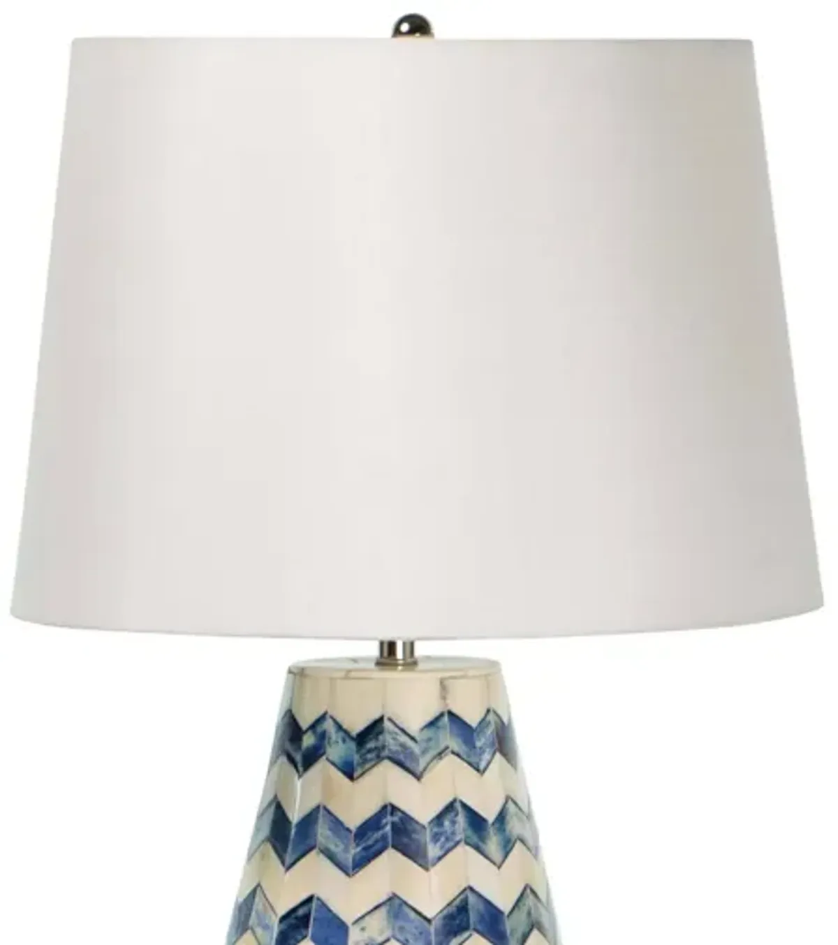 Coastal Living Cassia Blue Chevron Table Lamp by Regina Andrew