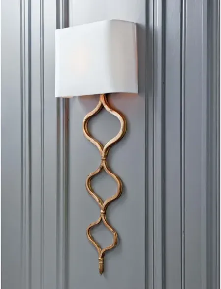 Sinuous Gold Leaf Sconce by Regina Andrew