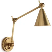 Sal Natural Brass Task Sconce by Regina Andrew