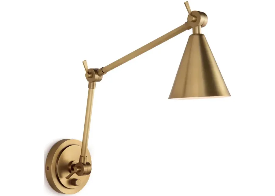 Sal Natural Brass Task Sconce by Regina Andrew