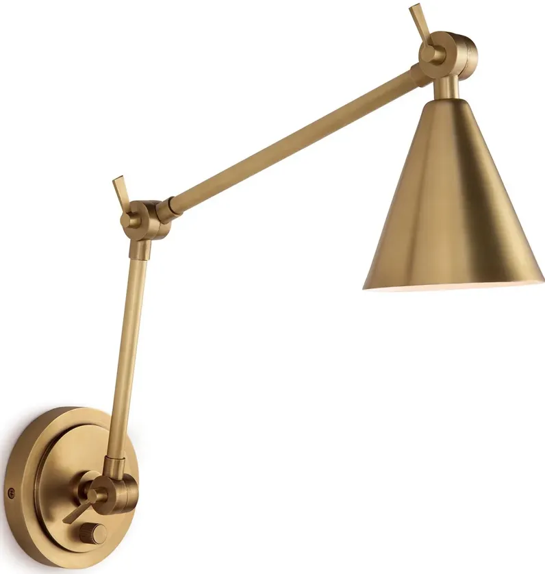 Sal Natural Brass Task Sconce by Regina Andrew