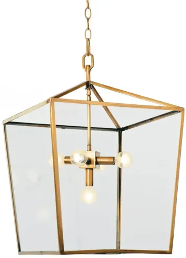 Camden Natural Brass Lantern by Regina Andrew