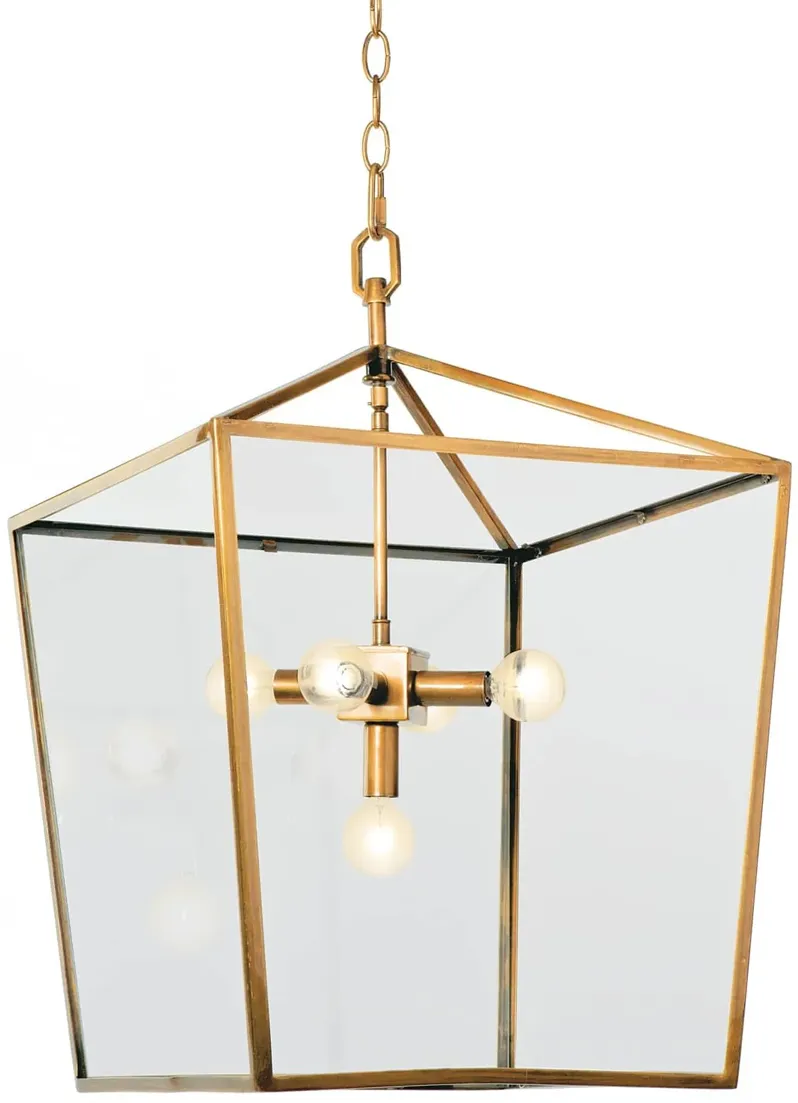 Camden Natural Brass Lantern by Regina Andrew